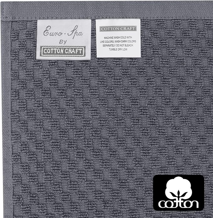 COTTON CRAFT Euro Spa Waffle Wash Cloth - Image 7