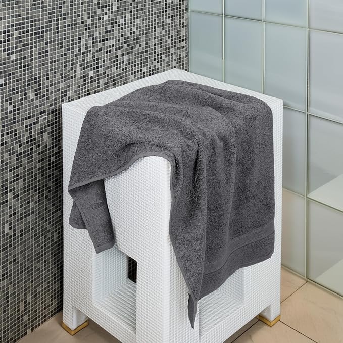 Commercial Bulk Pack of 12 Bath Towels – 100% Cotton Terry 24" x 48" – Ideal - Image 3