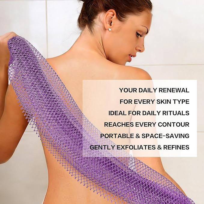 UJFQBH African Net Sponge Authentic 2-Pieces Exfoliating Body Scrubber - Image 5