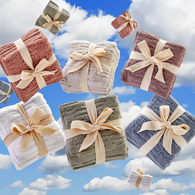 SKL Home CloudSoft Cotton Luxury 4-Piece Washcloth Set - Image 8