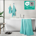 POLYTE 430 GSM Microfiber Quick Dry Lint Free Oversize Bath Towel Set, 6 Piece - Image 3