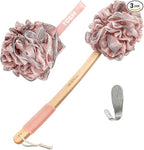 Toem® Loofah Back Scrubber for Shower | Bamboo Charcoal Fiber Infused | Loufas by TOEM