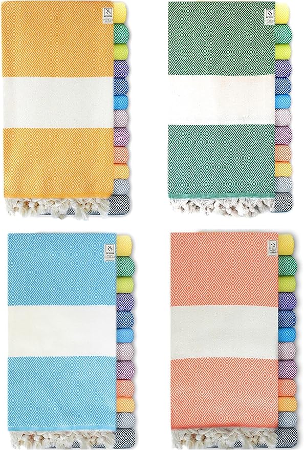 Turkish Beach Towels Oversized Clearance XL 40x71- Sand Free Beach Towel- 100% by RaySilver