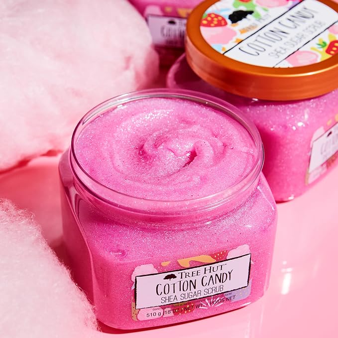 Tree Hut Cotton Candy Shea Sugar Scrub, Exfoliating, Hydrating & Moisturizing - Image 4