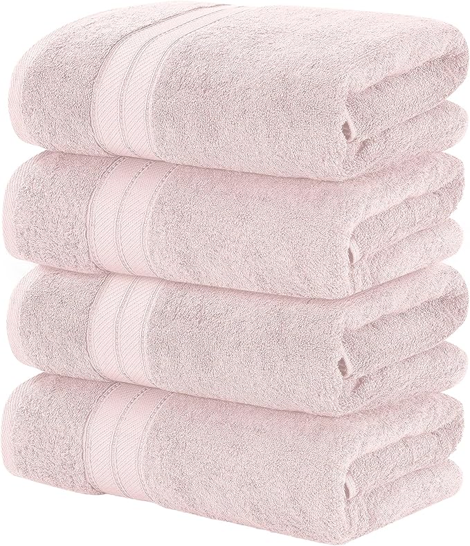 Modern Threads 4-Pack SpunLoft Bath Sheet Blush 35x66 by ModernThreads