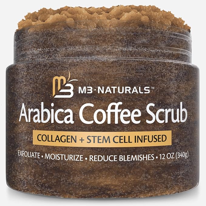 Arabica Coffee Scrub for Hands, and Body, Exfoliating Scrub by M3Naturals