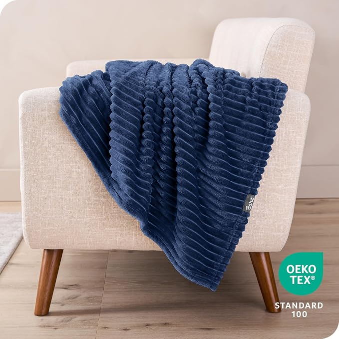 Bare Home Textured Fleece Blanket - Image 5