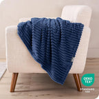 Bare Home Textured Fleece Blanket - Image 5