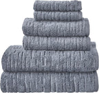 SKL Home CloudSoft 100% Cotton Luxury 6-Piece Towel Set, 600 GSM, Ultra Plush & by SKLHomebySaturdayKnightLtd