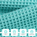 MICROFI Microfiber Waffle Bath Towels, 3 Pieces, Fast Drying, Lint Free - Image 2