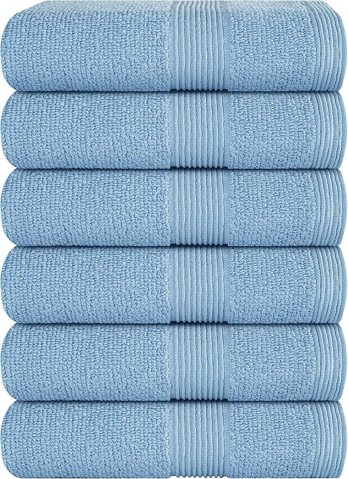 Belizzi Home Ultra Soft 6-Piece Hand Towel Set 16x28-100% Ringspun Cotton by Unknown