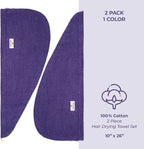 American Soft Linen 100% Cotton Hair Towel Cap and Wrap - Image 4