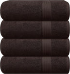 GLAMBURG Premium Cotton 4 Pack Bath Towel Set by GLAMBURG