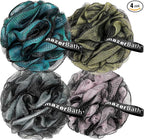 AmazerBath Charcoal Loofah Sponge, Large Shower Loofah 75g/PCS by AmazerBath