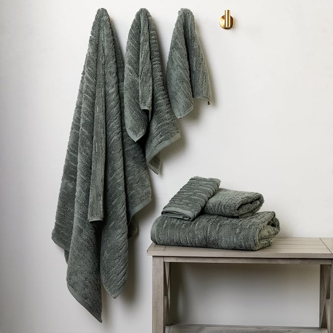 SKL Home CloudSoft 100% Cotton Luxury 6-Piece Towel Set, 600 GSM, Ultra Plush & - Image 3