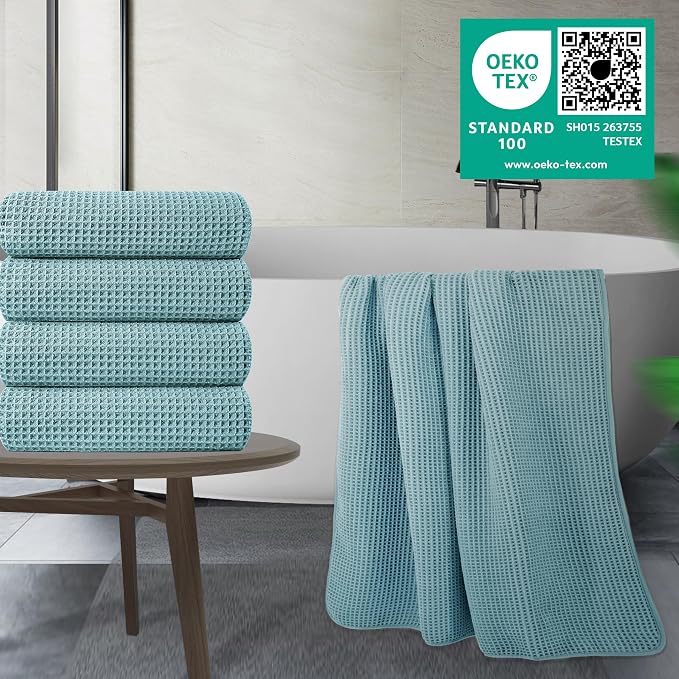POLYTE 430 GSM Microfiber Oversize Quick Dry Lint Free Bath Towel, 60 x 30 in - Image 2