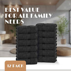 White Classic Black Washcloths Set - Image 4