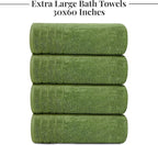 Tens Towels Pack of 4 Extra Large Bath Towels 30 x 60 Inches, 100% Cotton - Image 7