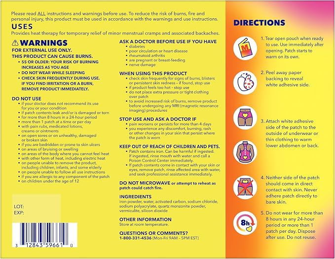 Midol Heat Vibes Menstrual Pain Relief Heat Patches - Image 8