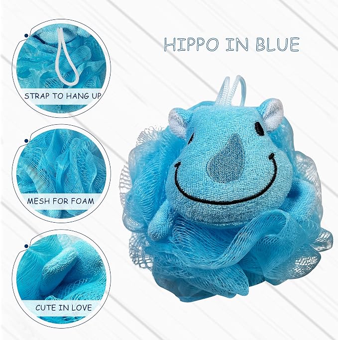 Lovely Animal Design Kids Exfoliating Bath Scrubber Body Scrubber Shower Ball - Image 6