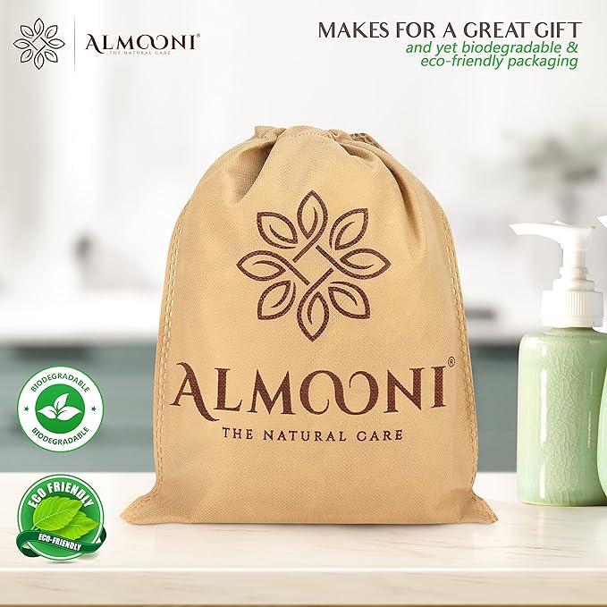 Almooni Natural Loofah Exfoliating Body Scrubber, Made - Image 6