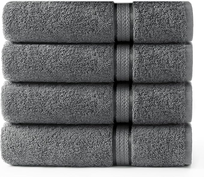 COTTON CRAFT - 4 Pack -Ultra Soft Oversized Extra Large Bath Towels 30x54 by COTTONCRAFT