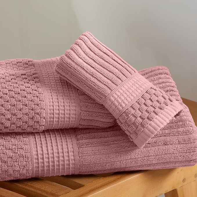 Springtree Home 100% Cotton Bath Towel Set | 6 Piece Set | Absorbent & - Image 7