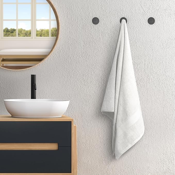 Avalon Towels White Bath Towels Set of 4 pcs, 100% Cotton Towel Absorbent and - Image 4