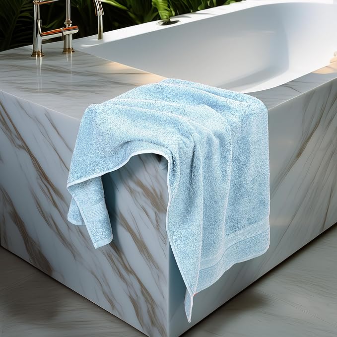 Commercial Bulk Pack of 12 Bath Towels – 100% Cotton Terry 24" x 48" – Ideal - Image 4
