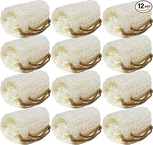 100% Natural Loofah Exfoliating Body and Face Sponge Scrubber by Rainbow+Moon