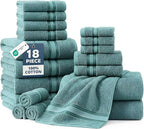 LANE LINEN 100% Cotton Bath Towel Set of 18 – 6 Bath, 6 Hand Towel & 6 by LaneLinen