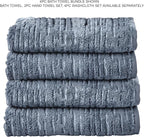 SKL Home CloudSoft Cotton Luxury 4 Pc Bath Towel Set, Smoke Blue - Image 6