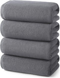 ecolook Bath Towels Set of 4, 100% Cotton, 27 x 55 Inches, Quick-Drying & by Unknown