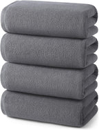 ecolook Bath Towels Set of 4, 100% Cotton, 27 x 55 Inches, Quick-Drying & by Unknown