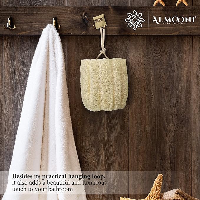 Almooni Egyptian Loofah Exfoliating Body Scrubber, Natural Real Egyptian Shower - Image 5