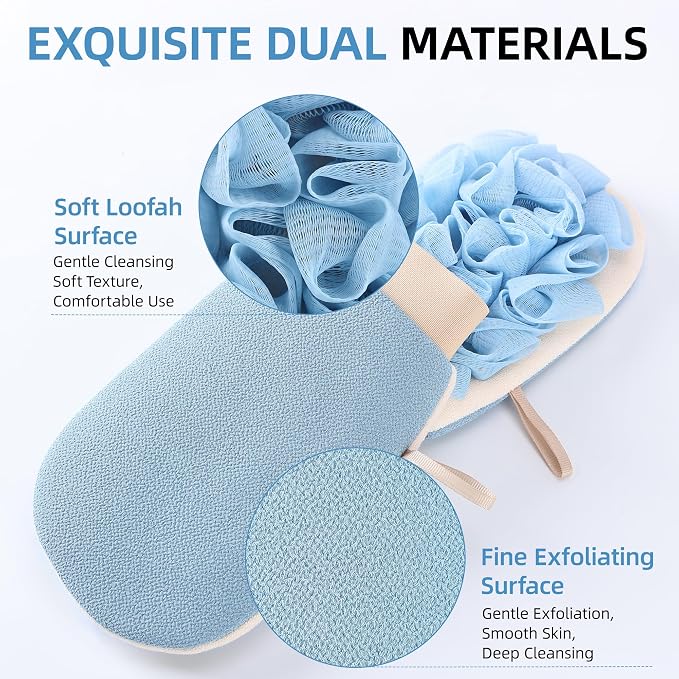2-in-1 Exfoliating Glove for Self Tan Removal & Daily Shower, Dual-Sided Korean - Image 5