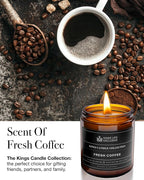 Scented Candles for Men | Fresh Coffee, Smells of Espresso | Wooden Wick - Image 2