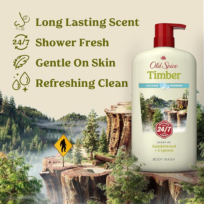 Old Spice Cleansing Body Wash for Men, 24/7 Shower Fresh - Image 3