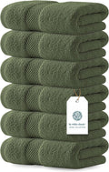 White Classic Luxury Forest Green Hand Towels by WhiteClassic