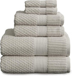 NY Loft 100% Cotton 6 Piece Bath Towel Set | Grey Towels | Oeko-TEX® Standard by NYLoft