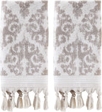 SKL Home Mirage Fringe 100% Turkish Cotton Hand Towel, 16x26 in by SKLHomebySaturdayKnightLtd