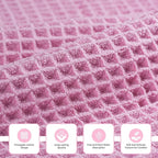 MICROFI Microfiber Waffle Bath Towels, 3 Pieces, Fast Drying, Lint Free - Image 2