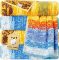 SEMAXE 4 Piece Colorful Striped Bath Towel Set by SEMAXE