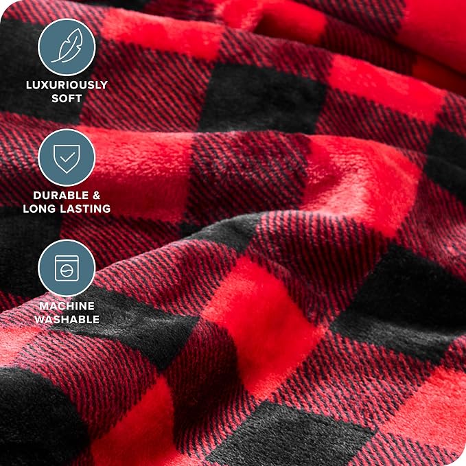 Bare Home Textured Fleece Blanket - Image 3