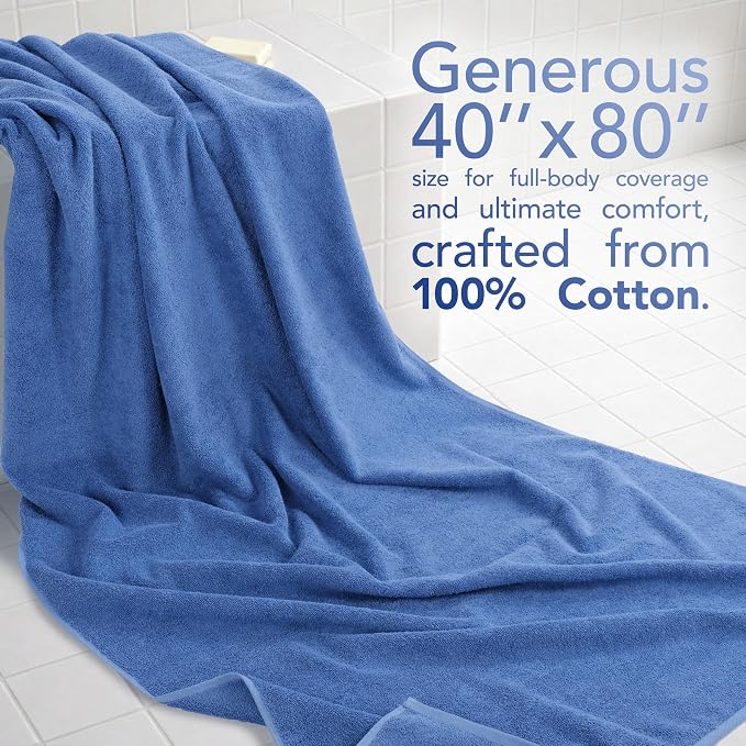 American Soft Linen 100% Cotton 600 GSM Turkish 40x80 Oversized Bath Towel Sheet - Image 2