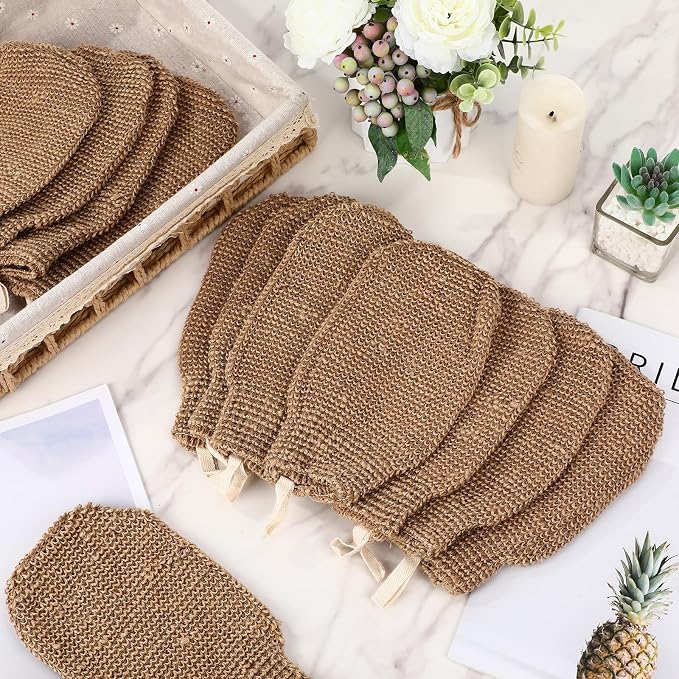 30 Pcs Exfoliating Shower Gloves Stretchable Jute Bath Mitts - Image 4