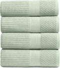 Springtree Home 100% Cotton Bath Towel Set of 4 | Super Soft & Absorbent by SpringtreeHome