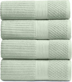 Springtree Home 100% Cotton Bath Towel Set of 4 | Super Soft & Absorbent by SpringtreeHome