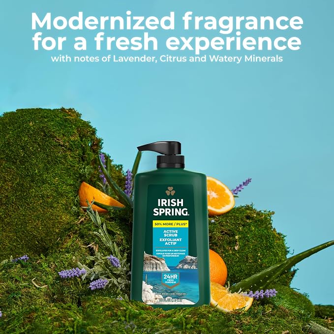Irish Spring Active Scrub Exfoliating Body Wash - Image 3