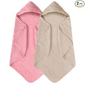 Yoofoss Hooded Baby Towels for Newborn 2 Pack 100% Muslin Organic Cotton Baby by YOOFOSS
